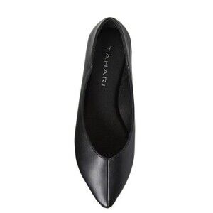 Women's Black Paris Pointed Toe Flat Size 8